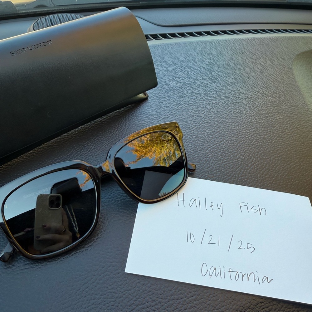 Saint Laurent Black Designer Sunglasses